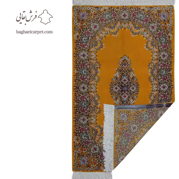 فرش دستباف کرمان(ذرع و نیم خوشه انگوری پرتقالی)/فرش بقایی