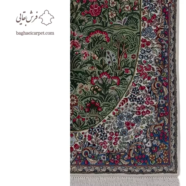 فرش دستباف کرمان(ذرع و نیم سبزیکار)/فرش بقایی